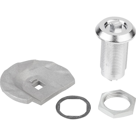 Kipp Quarter-Turn Lock W. Stepped Cam, Zinc K0527.17601